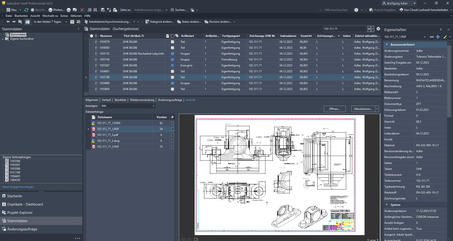 Silbitz Screenshot Autodesk Vault
