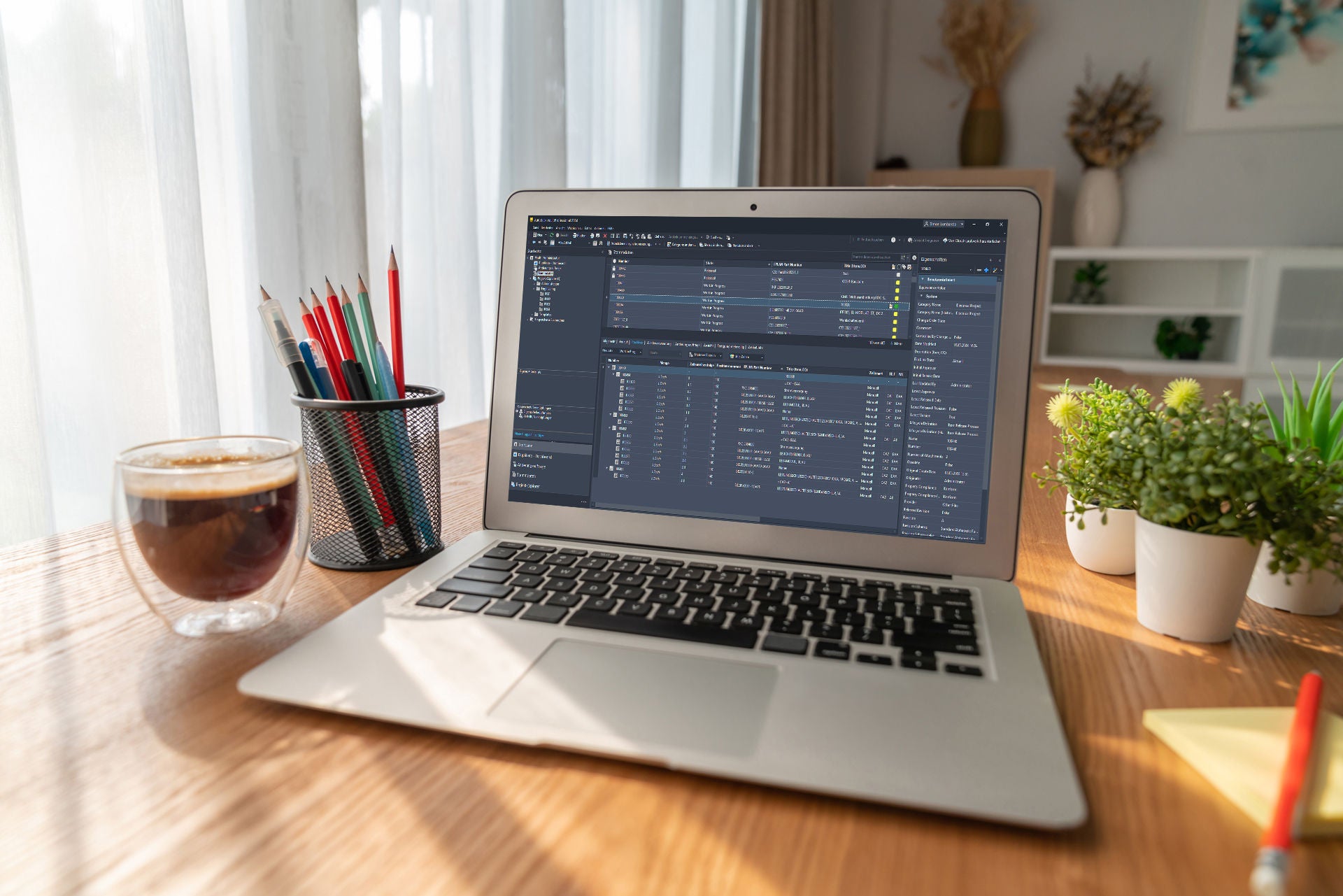 Vault Stückliste auf Laptop