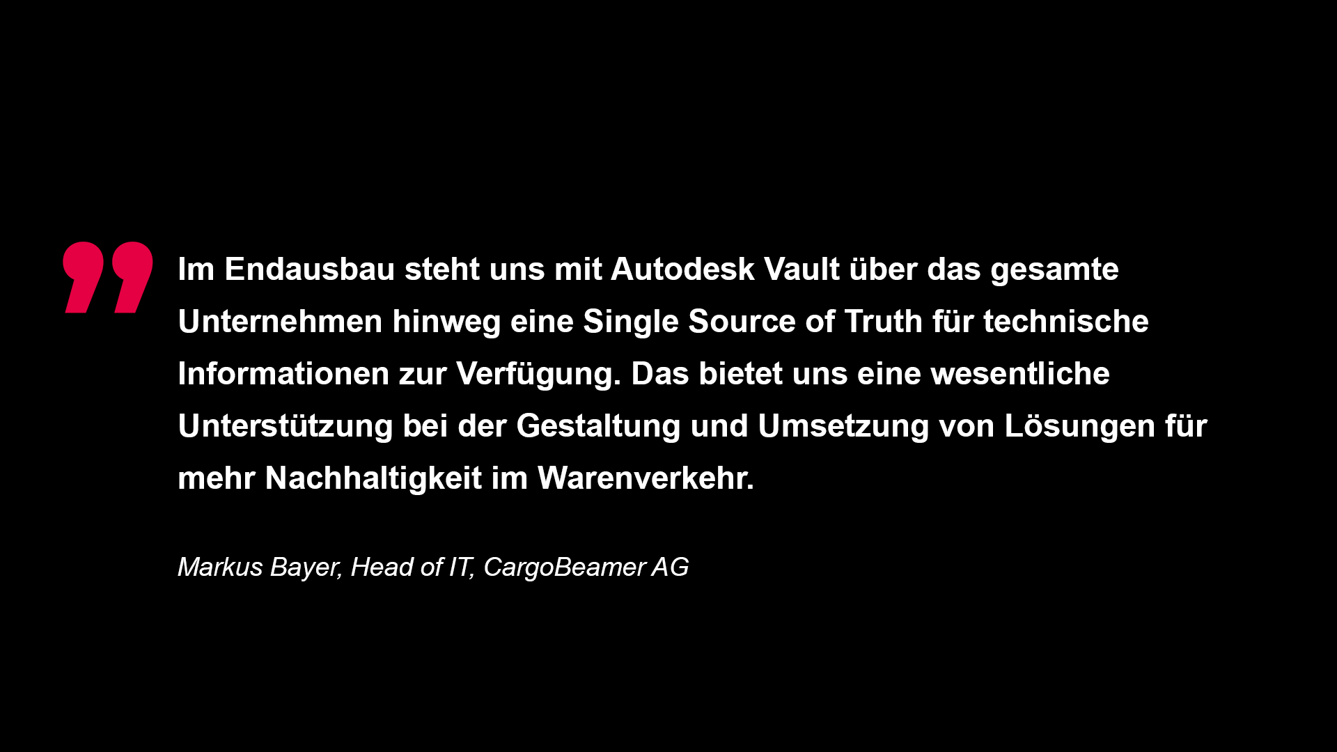 Zitat CargoBeamer Vault