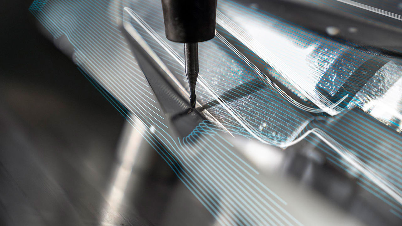 CAM-Bearbeitung eines Metallteils