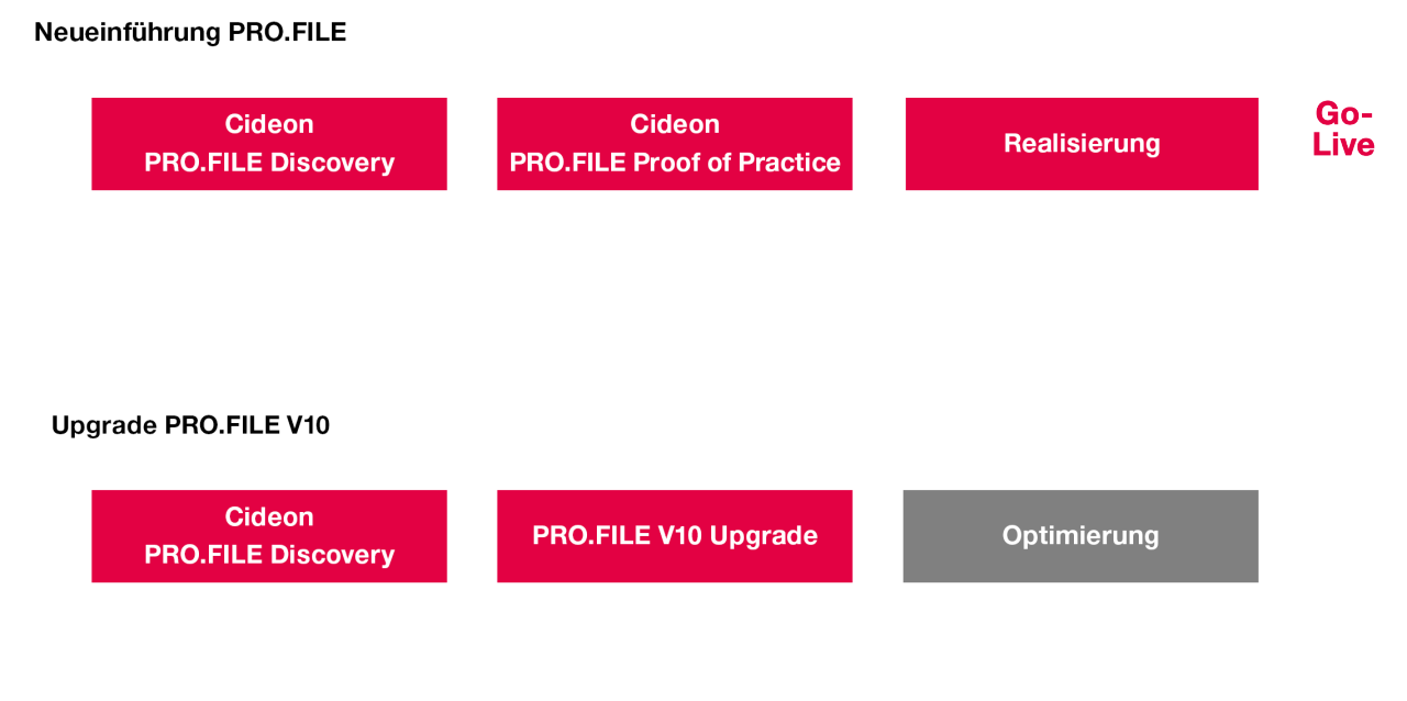 Implementierung und Upgrade von PRO.FILE in Ihrem Unternehmen